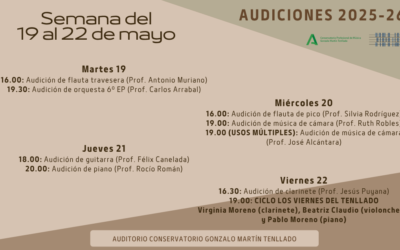 Audiciones 19 al 22 de mayo